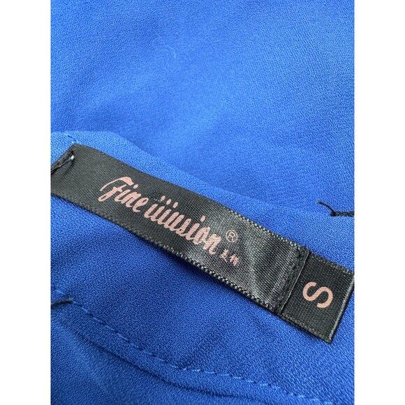 Fine Illusion Elegant Romper Women's Size Small Beaded Halter Neck  Blue - Picture 6 of 8